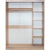 ΝΤΟΥΛΑΠΑ 2ΦΥΛΛΗ 180X60X210Υεκ. ΣΥΡΟΜΕΝΗ ΜΕ ΚΑΘΡΕΠΤΗ SONAMA OAK HM2437