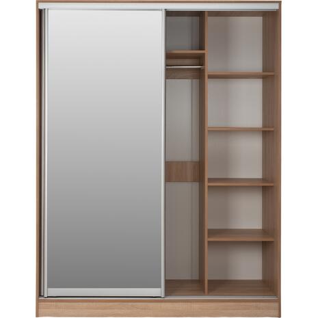 ΝΤΟΥΛΑΠΑ 2ΦΥΛΛΗ 180X60X210Υεκ. ΣΥΡΟΜΕΝΗ ΜΕ ΚΑΘΡΕΠΤΗ SONAMA OAK HM2437