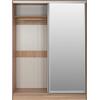 ΝΤΟΥΛΑΠΑ 2ΦΥΛΛΗ 180X60X210Υεκ. ΣΥΡΟΜΕΝΗ ΜΕ ΚΑΘΡΕΠΤΗ SONAMA OAK HM2437