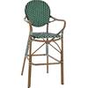 ΣΚΑΜΠΟ ΑΛΟΥΜΙΝΙΟΥ BAMBOO LOOK ΜΕ WICKER ΠΡΑΣΙΝΟ ΛΕΥΚΟ HM5794.01 56x60x126 εκ.