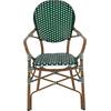 ΠΟΛΥΘΡΟΝΑ ΑΛΟΥΜΙΝΙΟΥ BAMBOO LOOK ΜΕ WICKER ΛΕΥΚΟ ΠΡΑΣΙΝΟ HM5793.01 56x59x98 εκ.