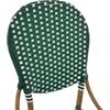 ΚΑΡΕΚΛΑ ΑΛΟΥΜΙΝΙΟΥ BAMBOO LOOK ΜΕ WICKER ΠΡΑΣΙΝΟ ΛΕΥΚΟ HM5792.01 47x55x98 εκ.