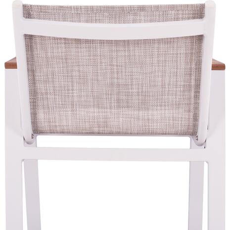 ΣΚΑΜΠΟ ΜΠΑΡ ΑΛΟΥΜΙΝΙΟΥ ΛΕΥΚΟ ΜΕ POLYWOOD 52 x 58 x 108 εκ. HM5790.01