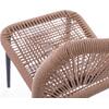 ΚΑΡΕΚΛΑ ΑΛΟΥΜΙΝΙΟΥ ΓΚΡΙ ΜΕ P.E.TWIST RATTAN ΜΠΕΖ HM5770.02 45x63x82Υ εκ.