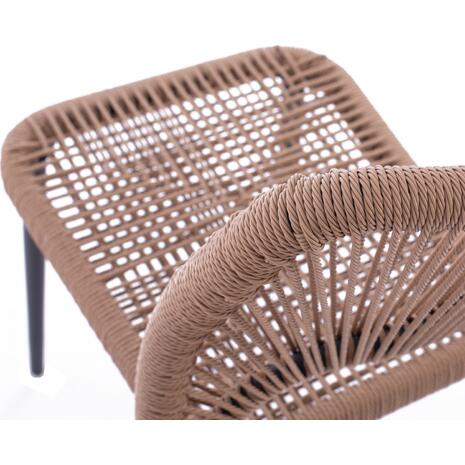 ΚΑΡΕΚΛΑ ΑΛΟΥΜΙΝΙΟΥ ΓΚΡΙ ΜΕ P.E.TWIST RATTAN ΜΠΕΖ HM5770.02 45x63x82Υ εκ.