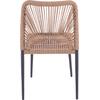 ΚΑΡΕΚΛΑ ΑΛΟΥΜΙΝΙΟΥ ΓΚΡΙ ΜΕ P.E.TWIST RATTAN ΜΠΕΖ HM5770.02 45x63x82Υ εκ.