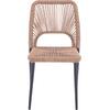ΚΑΡΕΚΛΑ ΑΛΟΥΜΙΝΙΟΥ ΓΚΡΙ ΜΕ P.E.TWIST RATTAN ΜΠΕΖ HM5770.02 45x63x82Υ εκ.