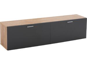 ΝΤΟΥΛΑΠΙ ΤΟΙΧΟΥ JADEY HM2405.10 SONAMA ΓΚΡΙ 180x24x37 εκ.