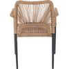 ΠΟΛΥΘΡΟΝΑ ΑΛΟΥΜΙΝΙΟΥ NOJO HM5771.02 ΓΚΡΙ ΜΕ P.E.TWIST RATTAN ΜΠΕΖ 55x63x82Y εκ.