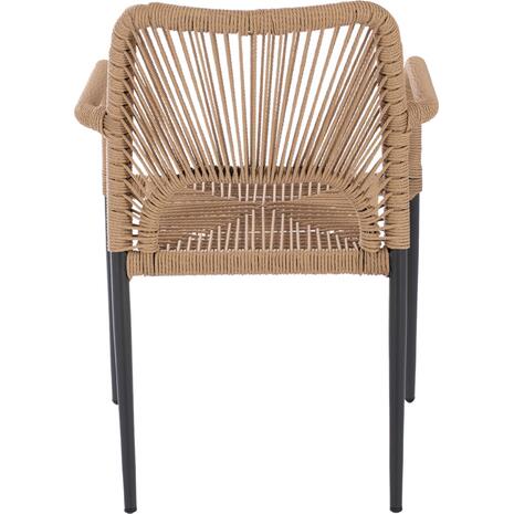 ΠΟΛΥΘΡΟΝΑ ΑΛΟΥΜΙΝΙΟΥ NOJO HM5771.02 ΓΚΡΙ ΜΕ P.E.TWIST RATTAN ΜΠΕΖ 55x63x82Y εκ.