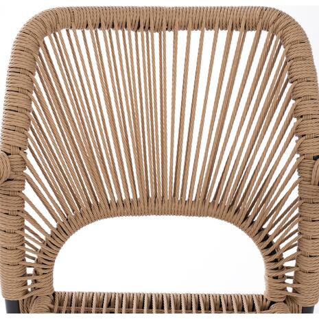 ΠΟΛΥΘΡΟΝΑ ΑΛΟΥΜΙΝΙΟΥ NOJO HM5771.02 ΓΚΡΙ ΜΕ P.E.TWIST RATTAN ΜΠΕΖ 55x63x82Y εκ.