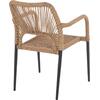 ΠΟΛΥΘΡΟΝΑ ΑΛΟΥΜΙΝΙΟΥ NOJO HM5771.02 ΓΚΡΙ ΜΕ P.E.TWIST RATTAN ΜΠΕΖ 55x63x82Y εκ.