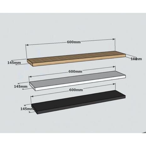 ΡΑΦΙΕΡΑ ΤΟΙΧΟΥ ΑΠΟ ΜΕΛΑΜΙΝΗ ΣΕ NATURAL WOOD ΧΡΩΜΑ HM8983.01 60x14,5x1,8 εκ.