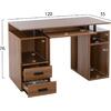 ΓΡΑΦΕΙΟ ΜΕΛΑΜΙΝΗΣ STATUS HM2026.03 WALNUT 120Χ55Χ76 εκ.