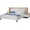 ΣΕΤ ΚΡΕΒΑΤΟΚΑΜΑΡΑΣ CALE HM8823 ΜΕ ΕΝΣΩΜΑΤΩΜΕΝΑ ΚΟΜΟΔΙΝΑ & LED ΓΙΑ ΣΤΡΩΜΑ 160Χ200 εκ.