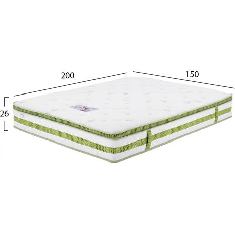ΣΤΡΩΜΑ 150X200 ΑΝΩΣΤΡΩΜΑ ALOE VERA LATEX SUPER POCKET SPRING HM349.15 (ROLL PACKING)