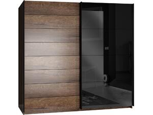 ΝΤΟΥΛΑΠΑ ΣΥΡΟΜΕΝΗ 2ΦΥΛΛΗ ROLAN HM8804 ΚΑΡΥΔΙ GLOSSY ΜΑΥΡΟ 220,1x61,2x209,7 εκ.