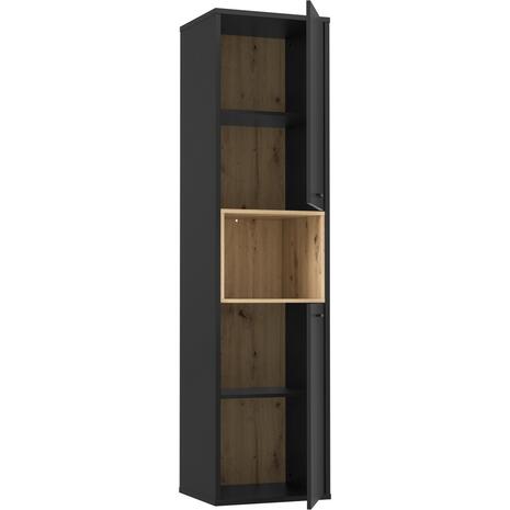 ΒΙΤΡΙΝΑ ΜΕΛΑΜΙΝΗΣ LUCA HM8830 ΜΑΥΡΟ ΦΥΣΙΚΟ 49,8x41,5x195,1 εκ.