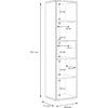 ΒΙΤΡΙΝΑ ΜΕΛΑΜΙΝΗΣ LUCA HM8830 ΜΑΥΡΟ ΦΥΣΙΚΟ 49,8x41,5x195,1 εκ.