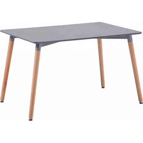 ΤΡΑΠΕΖΙ MINIMAL HM008.10 ΓΚΡΙ ΜΕ ΞΥΛΙΝΑ ΠΟΔΙΑ ΟΞΙΑ 120X80X73Υ εκ.