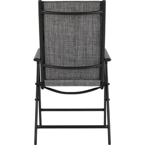 ΠΟΛΥΘΡΟΝΑ ZURI 7ΘΕΣΕΩΝ ΠΤΥΣ/ΝΗ ΜΕΤΑΛΛΙΚΗ ΓΚΡΙ ME ΓΚΡΙ TEXTILENE HM5700.01 55x70x103Y εκ. (σετ 2 τεμαχίων)