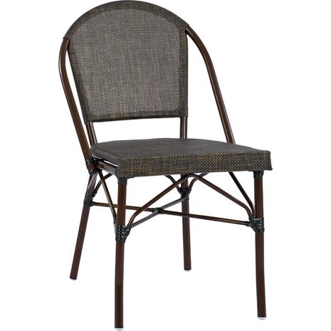 ΚΑΡΕΚΛΑ PRETORIA ΜΕΤΑΛΛΙΚΗ BAMBOO LOOK ΚΑΦΕ HM5718 54x62x89 εκ.
