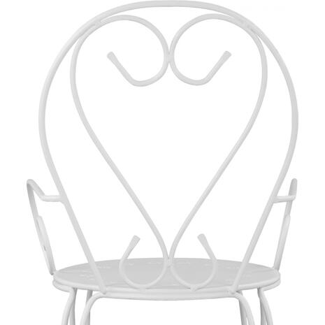 ΚΑΡΕΚΛΑ ΠΟΛΥΘΡΟΝΑ ΜΕΤΑΛΛΙΚΗ AMORE ΛΕΥΚΗ HM5008.12 49x48x90 εκ.