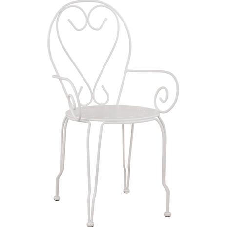 ΚΑΡΕΚΛΑ ΠΟΛΥΘΡΟΝΑ ΜΕΤΑΛΛΙΚΗ AMORE ΛΕΥΚΗ HM5008.12 49x48x90 εκ.