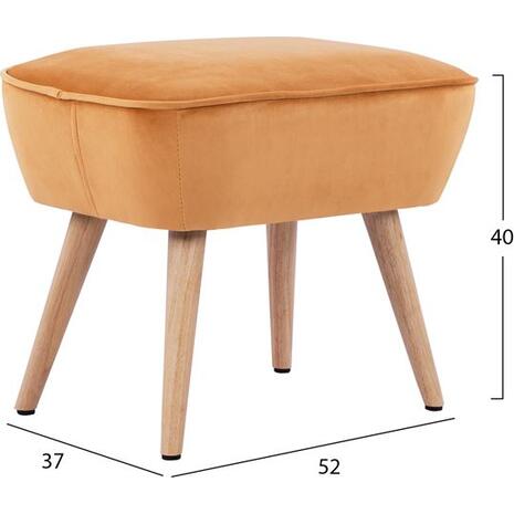 ΣΚΑΜΠΟ ΥΠΟΠΟΔΙΟ EMILIE HM8393.09 ΑΠΟ ΧΡΥΣΟ ΒΕΛΟΥΔΟ 52x37x40Υ εκ.