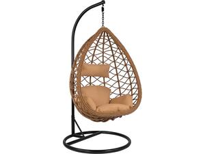 ΚΡΕΜΑΣΤΗ ΠΟΛΥΘΡΟΝΑ ΦΩΛΙΑ CATALINA HM5677.01 ΜΕ ΜΠΕΖ WICKER & ΜΑΞΙΛΑΡΙΑ Φ95Χ195Υ εκ.
