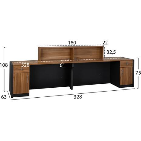 ΕΠΑΓΓΕΛΜΑΤΙΚΟ ΓΡΑΦΕΙΟ ΥΠΟΔΟΧΗΣ SUPREME 328X63X108 HM2359