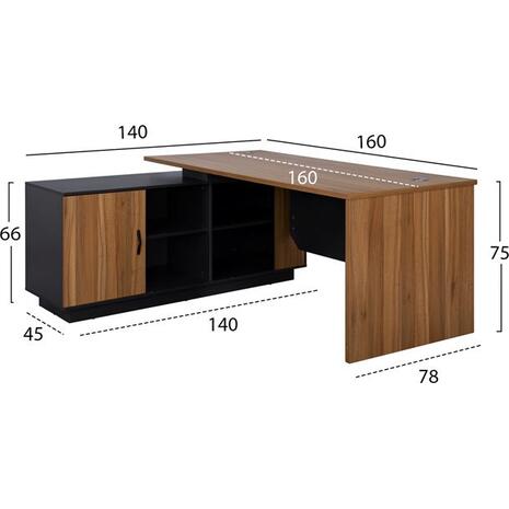 ΕΠΑΓΓΕΛΜΑΤΙΚΟ ΓΡΑΦΕΙΟ SUPREME HM2363 ΓΩΝΙΑ ΑΝΑΣΤΡΕΨΙΜΗ 160x140x75Υ εκ.