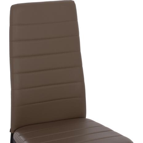 ΚΑΡΕΚΛΑ ΤΡΑΠΕΖΑΡΙΑΣ LADY HM0037.25 ΑΝΟΙΧΤΟ ΚΡΕΜ PU ΣΚΕΛΕΤΟΣ ΜΑΥΡΟΣ ΜΕΤΑΛ. (K/D) 42x44x95Υεκ (σετ 4 τεμαχίων) (Διάφορα χρώματα)