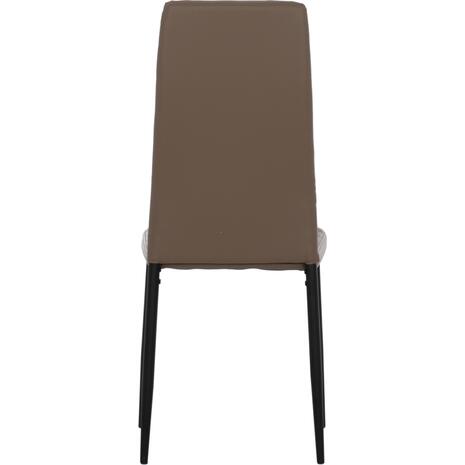 ΚΑΡΕΚΛΑ ΤΡΑΠΕΖΑΡΙΑΣ LADY HM0037.25 ΑΝΟΙΧΤΟ ΚΡΕΜ PU ΣΚΕΛΕΤΟΣ ΜΑΥΡΟΣ ΜΕΤΑΛ. (K/D) 42x44x95Υεκ (σετ 4 τεμαχίων) (Διάφορα χρώματα)