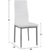 ΚΑΡΕΚΛΑ ΜΕΤΑΛΛΙΚΗ LADY HM0037.11 ΛΕΥΚΟ PU ΜΕΤΑΛΛΙΚΟ ΣΚΕΛΕΤΟ K/D 40x48x95 εκ. (σετ 4 τεμαχίων)