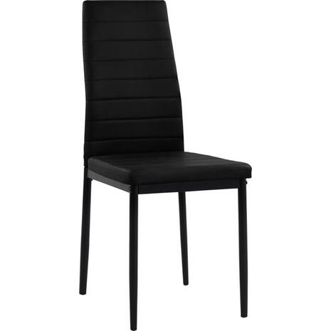 ΚΑΡΕΚΛΑ ΜΕΤΑΛΛΙΚΗ LADY HM0037.12 ΜΑΥΡΟ PU ΜΕΤΑΛΛΙΚΟ ΣΚΕΛΕΤΟ K/D 40x48x95 εκ. (σετ 4 τεμαχίων) (Μαύρο)