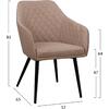 ΠΟΛΥΘΡΟΝΑΚΙ CHARLES HM8522.07 ΜΕ ΥΦΑΣΜΑ ΜΠΕΖ & PU ΜΠΕΖ 57x63x83Υ εκ. (σετ 2 τεμαχίων)