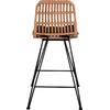 ΣΚΑΜΠΟ ΜΕΣΑΙΟΥ ΥΨΟΥΣ ALLEGRA HM5643 ΜΕΤΑΛΛΙΚΟ ΜΕ WICKER ΣΕ ΜΠΕΖ ΑΠΟΧΡΩΣΗ 54Χ58Χ98εκ.
