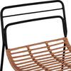 ΣΚΑΜΠΟ ΜΕΤΑΛΛΙΚΟ ALLEGRA HM5642 ΜΕ WICKER ΣΕ ΜΠΕΖ ΑΠΟΧΡΩΣΗ 48x53x100 εκ.