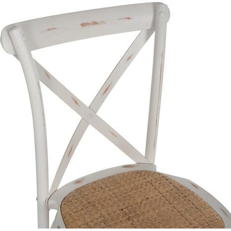 ΚΑΡΕΚΛΑ OWEN ΣΤΟΙΒΑΖΟΜΕΝΗ ΞΥΛΙΝΗ ΑΠΟ ΟΞΙΑ WHITE WASH ΧΡΩΜΑ ΜΕ ΧΙΑΣΤΙ ΠΛΑΤΗ HM8575.04 45x55,5x90 cm