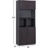ΒΙΒΛΙΟΘΗΚΗ ΓΡΑΦΕΙΟΥ ΕΠΑΓΓΕΛΜΑΤΙΚΗ ROSEWOOD HM2089 ΜΕΛΑΜΙΝΗ ΓΚΡΙ-WENGE 80Χ40Χ200Υεκ.