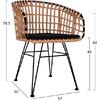 ΣΕΤ 3ΤΜΧ ALLEGRA WICKER ΜΕ ΤΡΑΠΕΖΙ 80X80Χ78Υ ΜΠΕΖ & ΜΑΥΡΟ ΧΡΩΜΑ HM10481