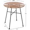 ΣΕΤ 3ΤΜΧ ALLEGRA WICKER ΜΕ ΤΡΑΠΕΖΙ Φ70Χ74Υ ΜΠΕΖ & ΜΑΥΡΟ ΧΡΩΜΑ HM10474