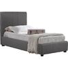 ΚΡΕΒΑΤΙ MONDY 90x200 εκ. ΜΕ ΥΦΑΣΜΑ DARK GREY HM586.05