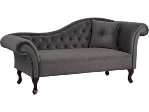 ΑΝΑΚΛΙΝΔΡΟ T.CHESTERFIELD ΓΚΡΙ ΒΕΛΟΥΔΟ NIOVI HM3008.10 ΔΕΞΙ ΜΠΡΑΤΣΟ 189x61x84Yεκ.