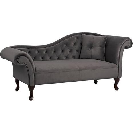 ΑΝΑΚΛΙΝΔΡΟ T.CHESTERFIELD ΓΚΡΙ ΒΕΛΟΥΔΟ NIOVI HM3008.10 ΔΕΞΙ ΜΠΡΑΤΣΟ 189x61x84Yεκ.