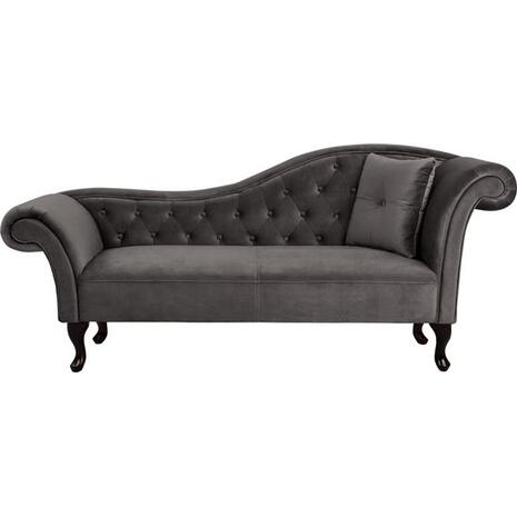 ΑΝΑΚΛΙΝΔΡΟ T.CHESTERFIELD ΓΚΡΙ ΒΕΛΟΥΔΟ NIOVI HM3008.10 ΔΕΞΙ ΜΠΡΑΤΣΟ 189x61x84Yεκ.