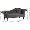 ΑΝΑΚΛΙΝΔΡΟ T.CHESTERFIELD ΓΚΡΙ ΒΕΛΟΥΔΟ NIOVI HM3008.10 ΔΕΞΙ ΜΠΡΑΤΣΟ 189x61x84Yεκ.