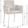ΠΟΛΥΘΡΟΝΑ ΑΛΟΥΜΙΝΙΟΥ MARTIN ΛΕΥΚΗ ΜΕ RATTAN HM5564.01 55x59x83 Υεκ.