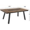 ΤΡΑΠΕΖΙ ΑΛΟΥΜΙΝΙΟΥ TABER ΜΕ POLYWOOD 200X100 ΓΚΡΙ HM5131.12
